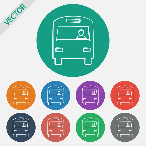 Bus pictogram — Stockvector