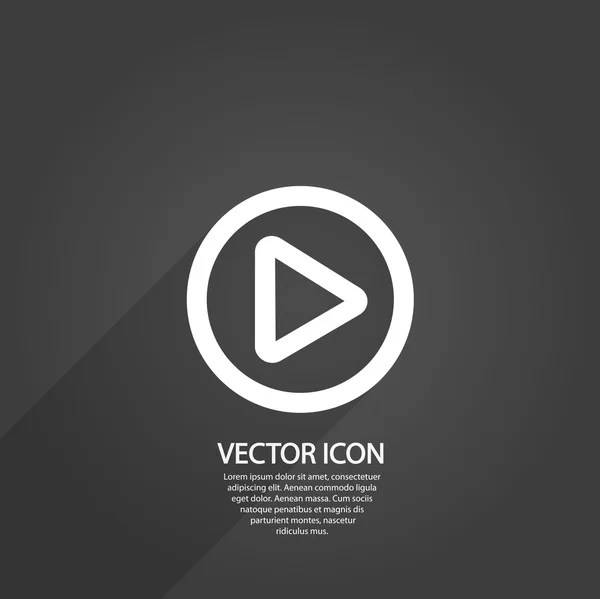 Botón de reproducción icono web — Vector de stock