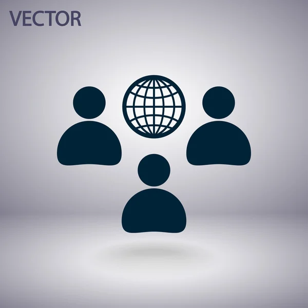 Concepto de comunicación. icono de conexión — Vector de stock
