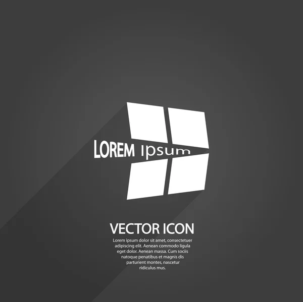 Icono de formas abstractas, elemento de diseño — Vector de stock