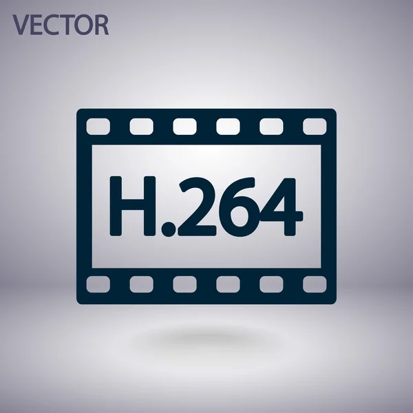 H.264 icono de vídeo — Archivo Imágenes Vectoriales