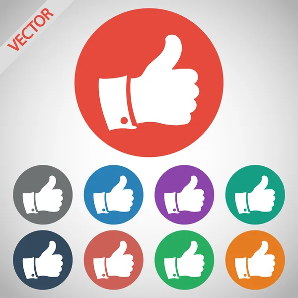 Thumb up icons — Stock Vector