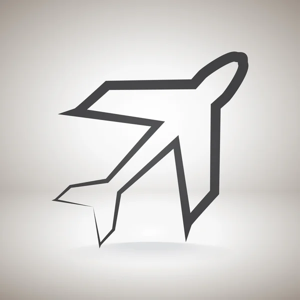 Icono de símbolos de avión — Vector de stock