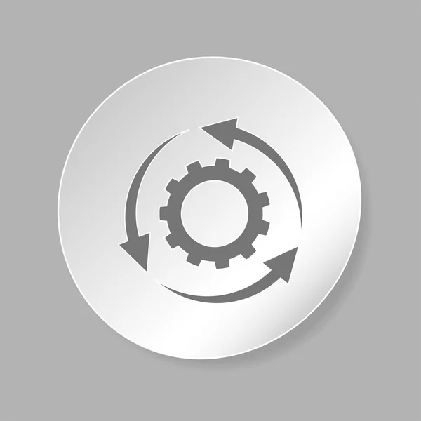 Parameters instellen, circulaire pijlen pictogram — Stockvector