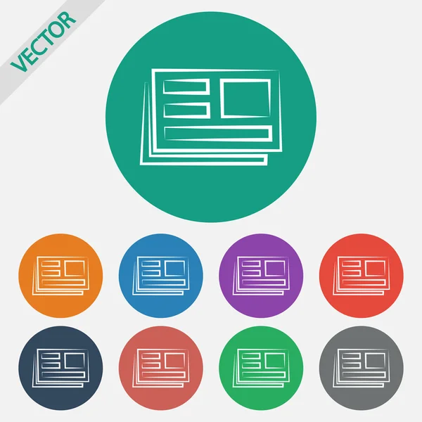Icono de periódico — Vector de stock