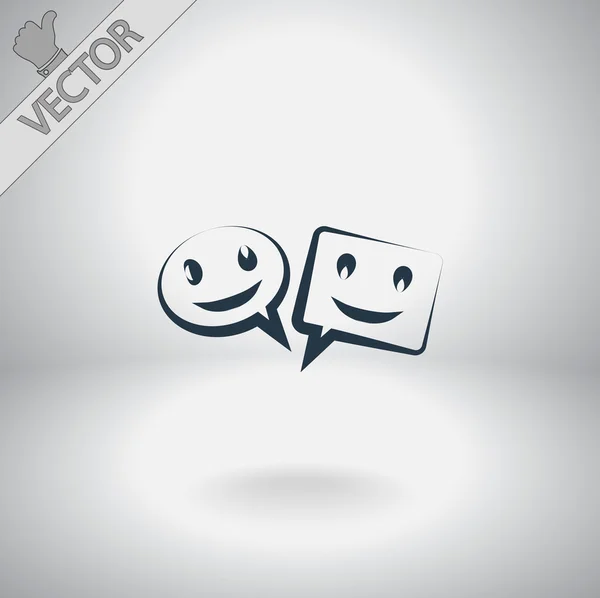 Smile talking bubble icon — Stock Vector