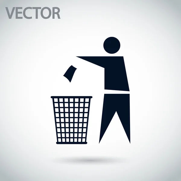 Recyclage signe étiquette icône — Image vectorielle