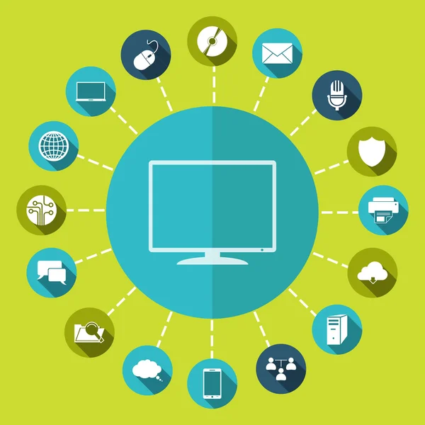 Het monitorpictogram — Stockvector