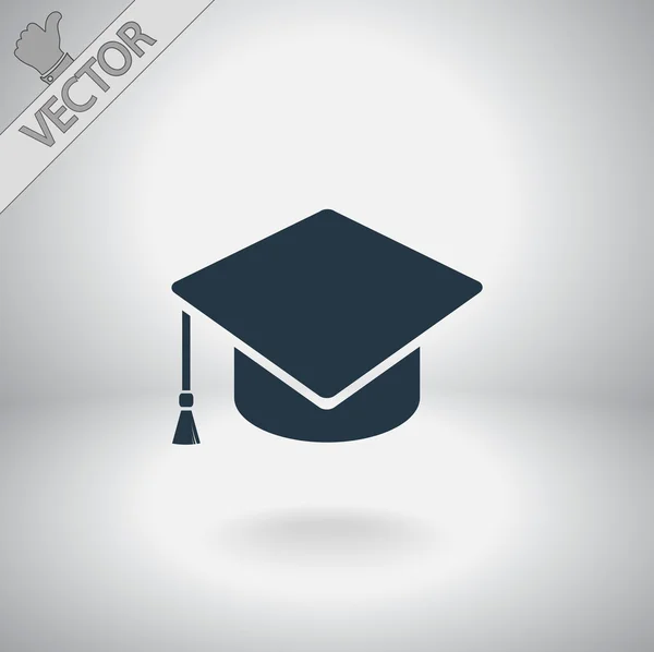 Graduatie cap pictogram — Stockvector