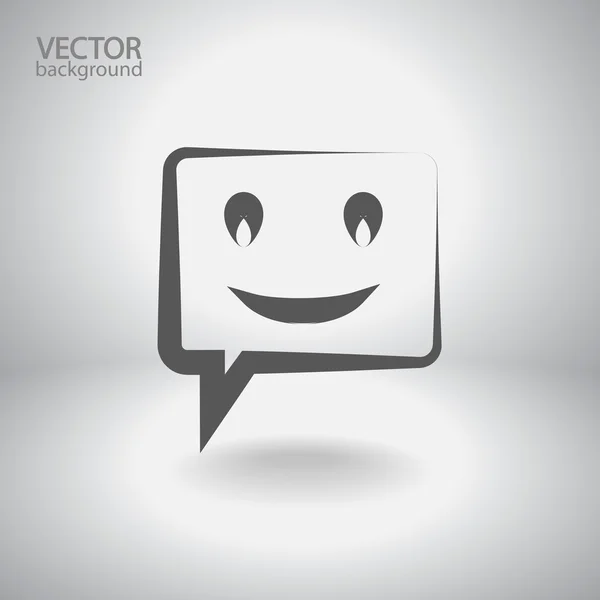 Sorriso falando ícone da bolha — Vetor de Stock