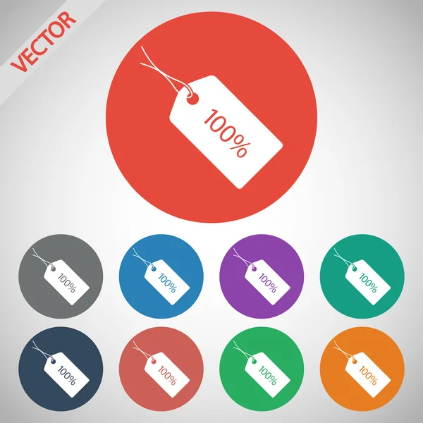 100 percent's icon — Stock Vector