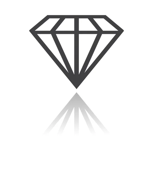 Diamantpictogram — Stockvector