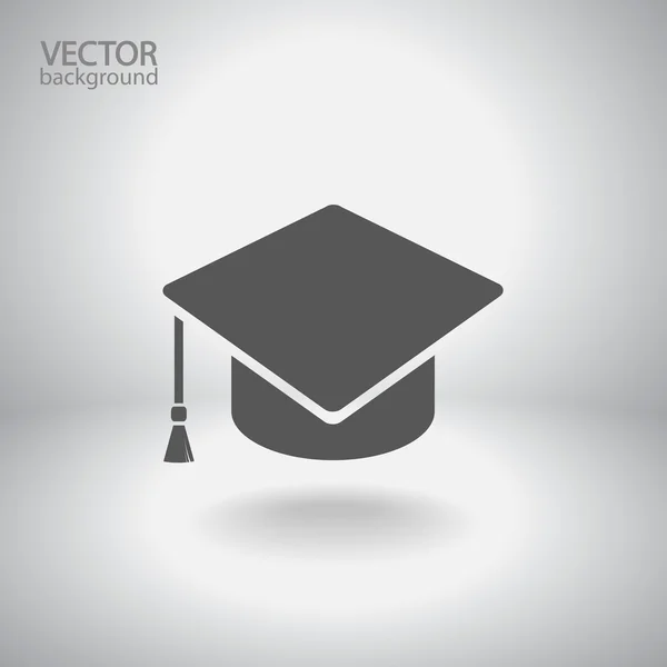 Graduatie cap pictogram — Stockvector