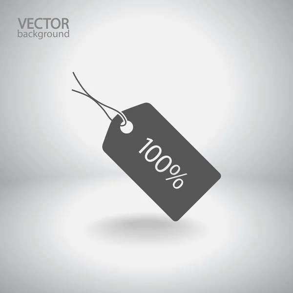 100 percent's icon — Stock Vector