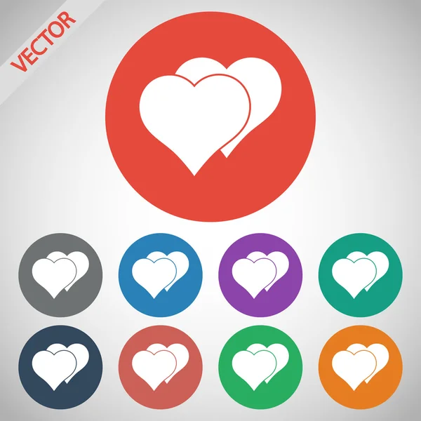 Icono del corazón — Vector de stock