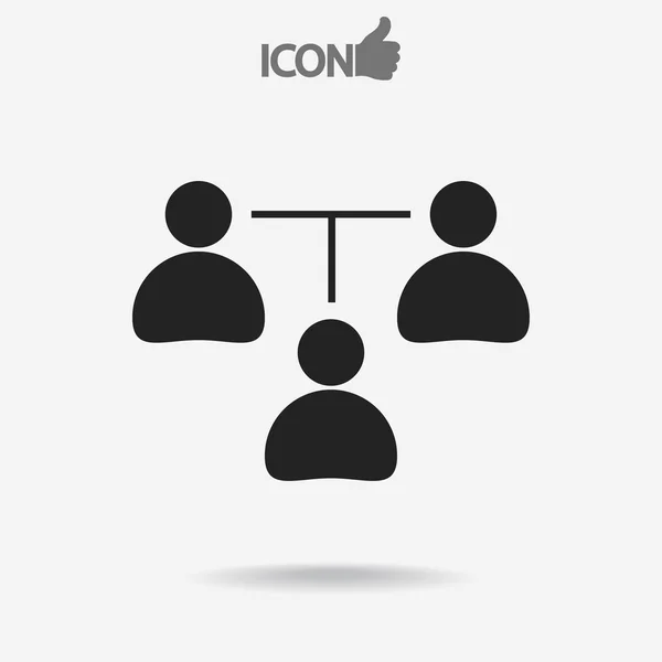 Concept de communication. icône de connexion — Image vectorielle