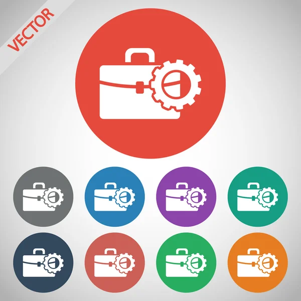 Setting parameters, Briefcase icon — Stock Vector