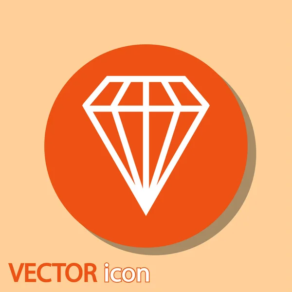 Icône diamant — Image vectorielle