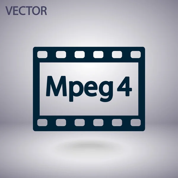 Ícone de vídeo MPEG 4 — Vetor de Stock