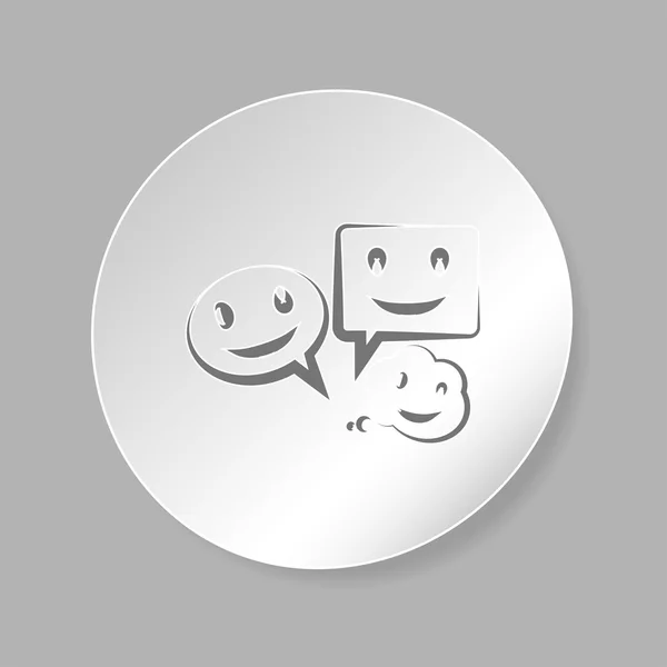 Smile talking bubble icon — Stock Vector