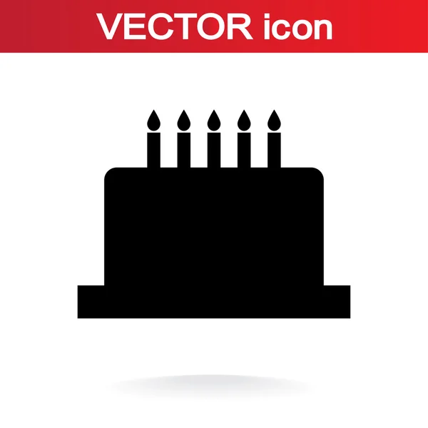 Verjaardag cake pictogram — Stockvector