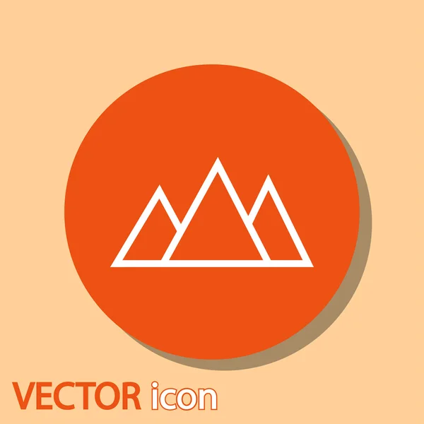 Icona di montagna — Vettoriale Stock