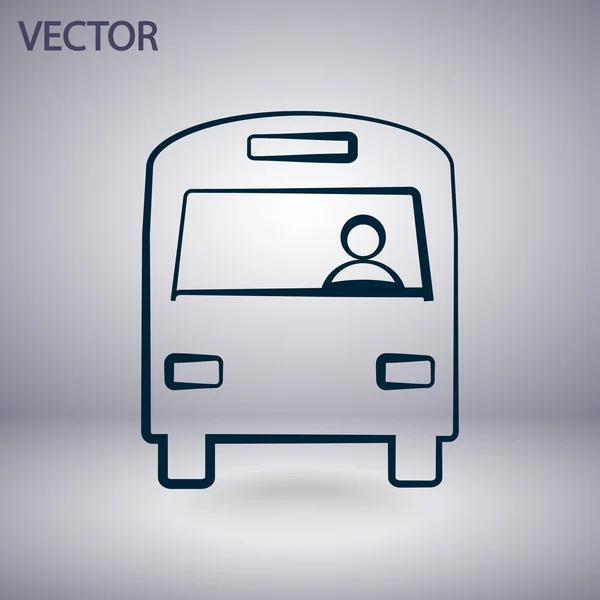 Icono de autobús — Vector de stock