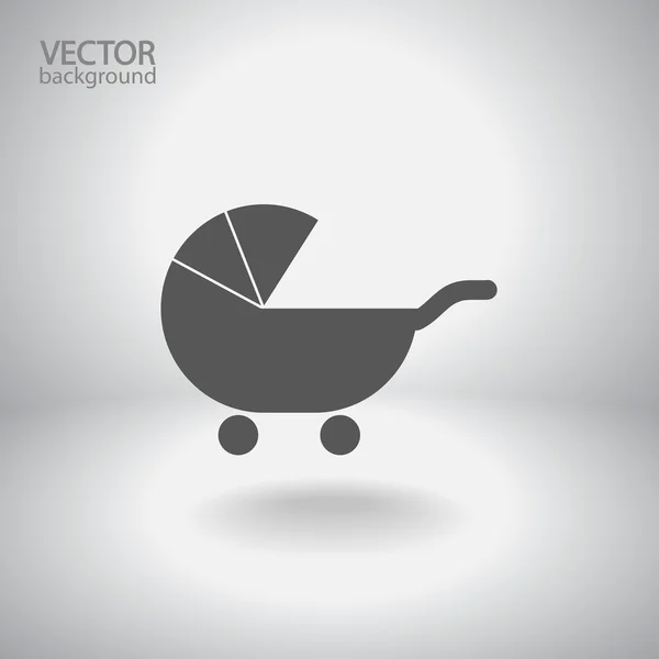 Icona Baby Carriage Silhouette — Vettoriale Stock