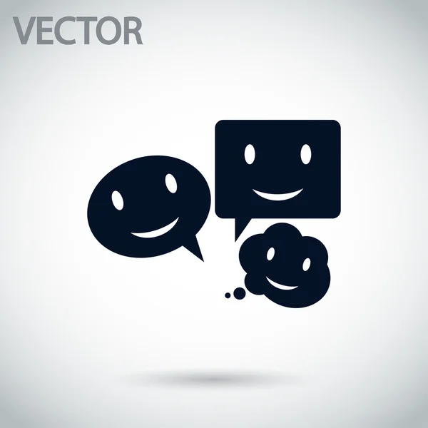 Sonrisa hablando icono de la burbuja — Vector de stock