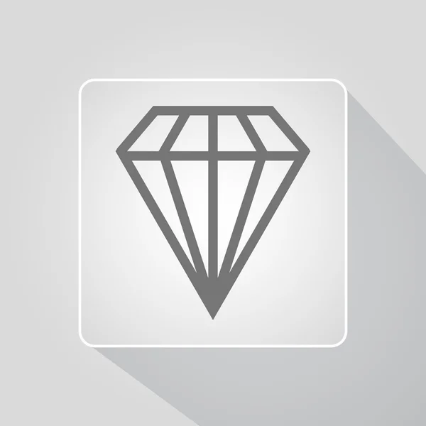 Icono de diamante — Vector de stock