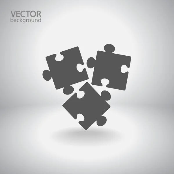 Puzzels stuk pictogram — Stockvector