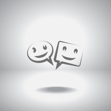 Gülümseyen baloncuk simgesi