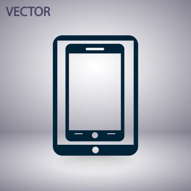 Modern dijital tablet pc ile mobil akıllı telefon simgesi