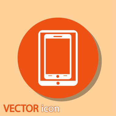 Modern dijital tablet pc ile mobil akıllı telefon simgesi