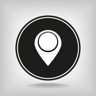 harita işaretçisi düz simgesi