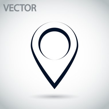 harita işaretçisi düz simgesi