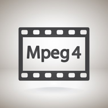 MPEG 4 video icon clipart