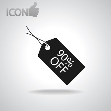 yüzde 90'ın etiketi simgesi