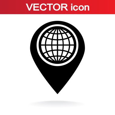 harita işaretçisi düz simgesi
