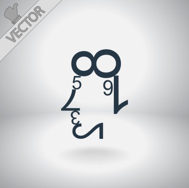 Verileri şekiller insan yüzü.