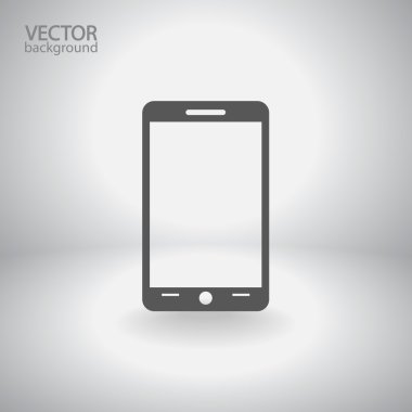 Cep telefonu simgesi, vektör illüstrasyonu. Düz tasarım biçimi