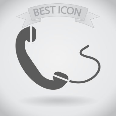 telefon, düz simgesi