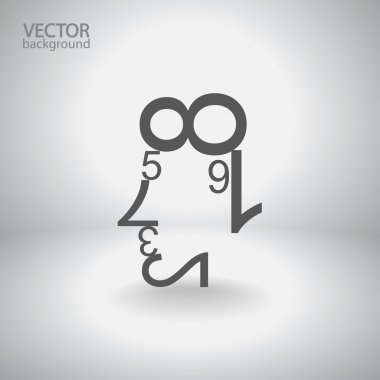 Verileri şekiller insan yüzü.