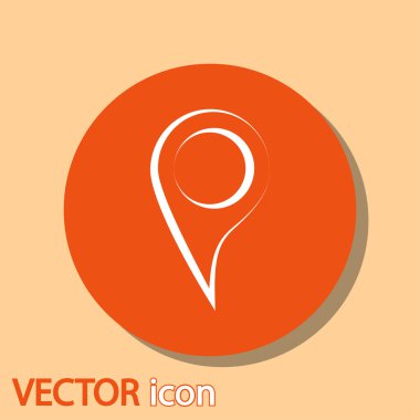 harita işaretçisi düz simgesi