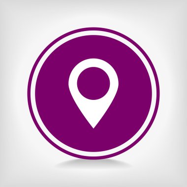 harita işaretçisi düz simgesi