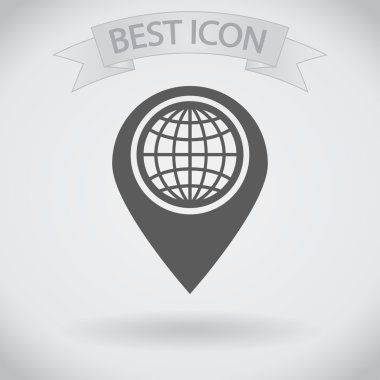 harita işaretçisi düz simgesi