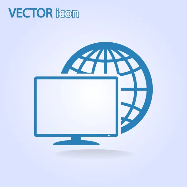 Het monitorpictogram — Stockvector