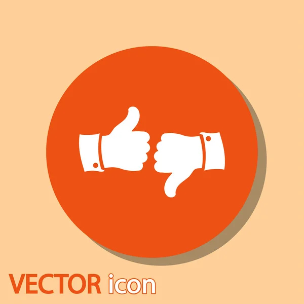 Hüvelykujját, ikonok — Stock Vector