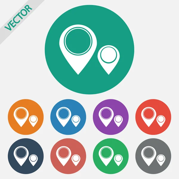 Map pointer flat icon — Stock Vector