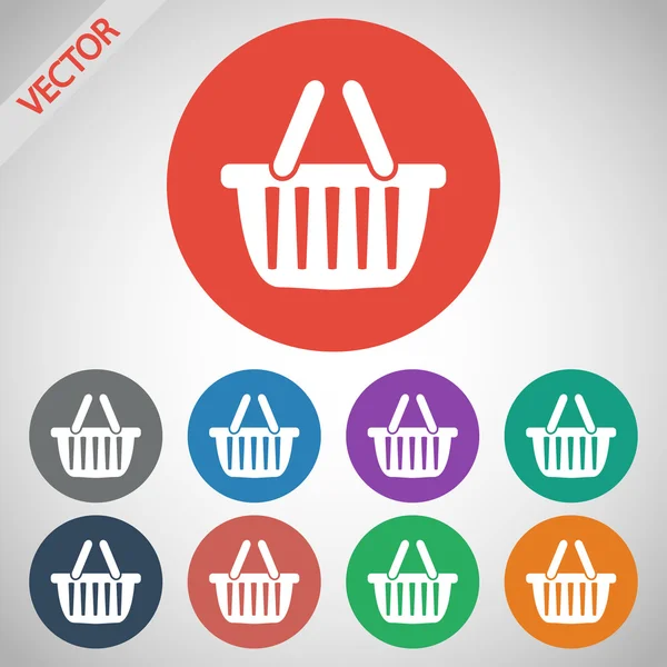 Icono de cesta de compra — Vector de stock